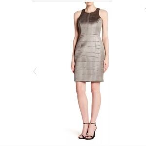 Milly Croc Embossed Neoprene Racerback Dress